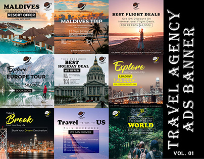 Travel Agency Ads Banner I Travel Agency Banner