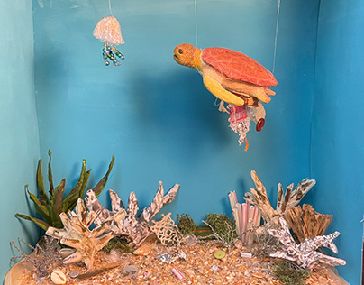 sea turtle diorama