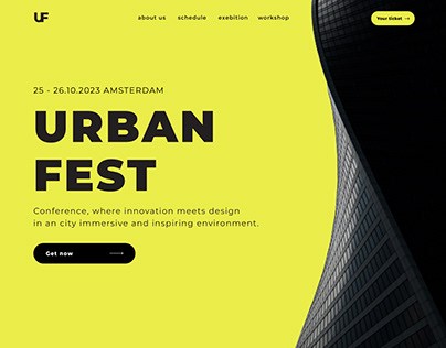 Landing page for Urban Fest