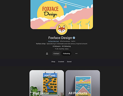 Foxface Design Pinterest Shop