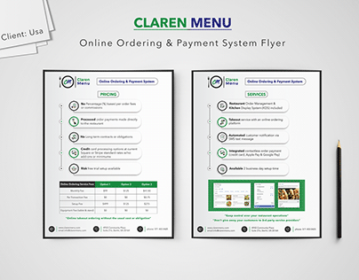 Online Ordering & Payment System Flyer | Minimal Design