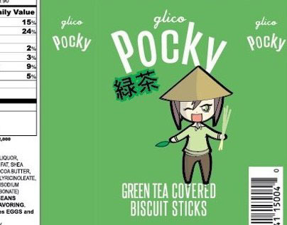 Pocky Green Tea package design
