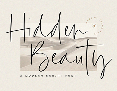Hidden Beauty is a Modern script font