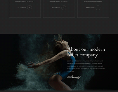 Ballet website design