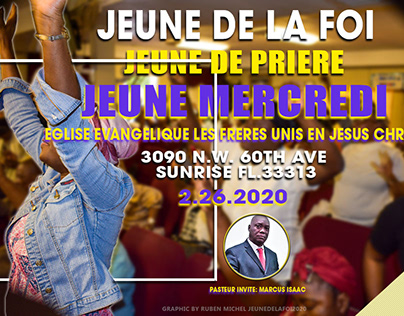 Brochure for schedule fast service Jeune de la foi.