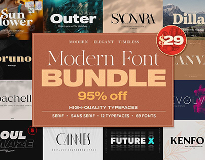 Modern Font Bundle | 95% Off