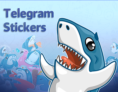 Telegram Stickers Shark | Стикеры Телеграм Акулка