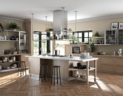 3d render of "Lube" kitchen