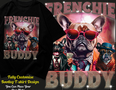 Frenchie Buddy Pet niche t-shirt design