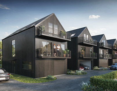 3D visualisering av nytt boligprosjekt i Oslo til salgs