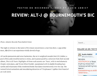 REVIEW: Alt-J @ BIC, Bournemouth