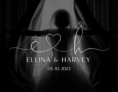 Ellina & Harvey - Wedding logo