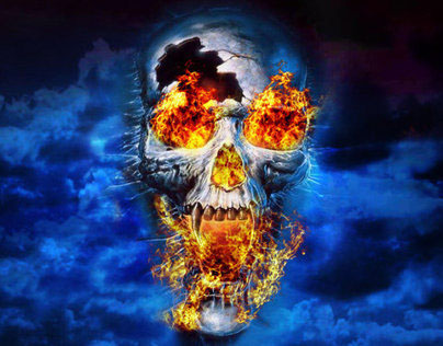 Flame Skull - Photomanipulation