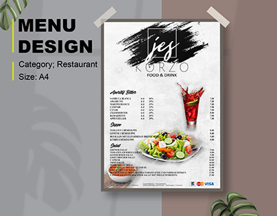 Restaurant Menü Design