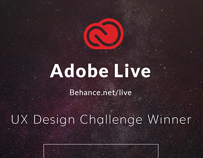 Adobe Live UX Design Challenge Winner