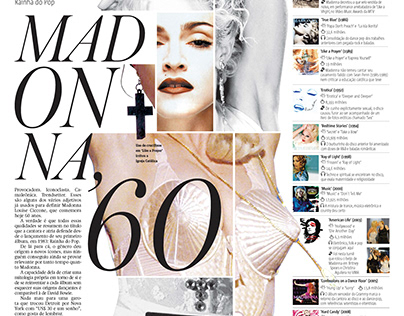 Madonna 60 anos, colagem para Metro Jornal