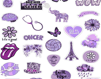 Purple Mood, Stickers