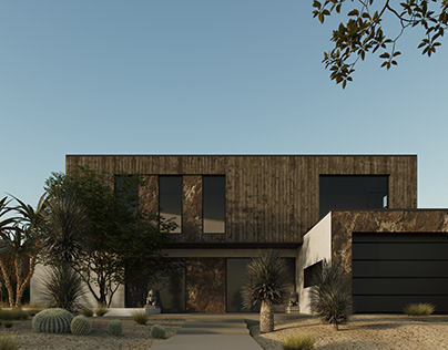 Visualization of the exterior of a house in Mexico
