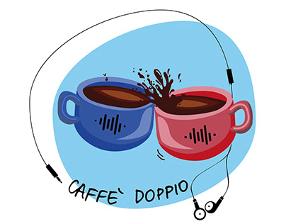 Logo per il podcast Caffè doppio