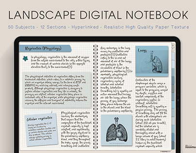 Digital Notebook Landscape - Ocean