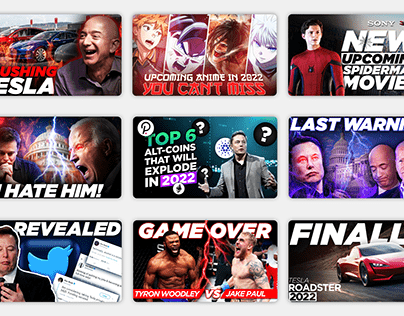 Project thumbnail - YouTube Thumbnail Designs for Various Niches