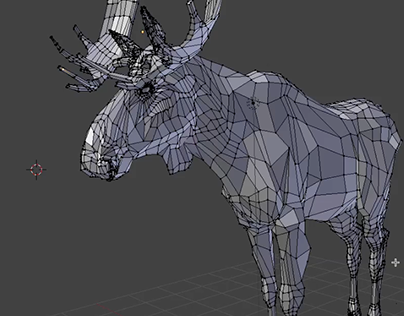 Moose/elephant modeling with Blender