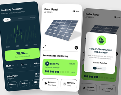 Solar app design mobile app
