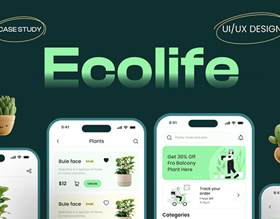 Ecolife Mobile app Design - Ux Ui Case study