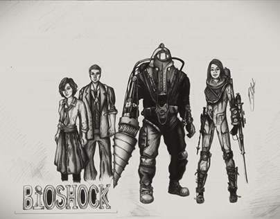 bioshock characters drawing