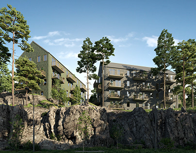 Residence complex. Gothenburg. Sweden.