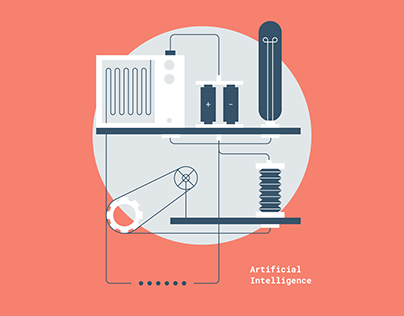 Artificial Intelligence Illustrations and Web Design