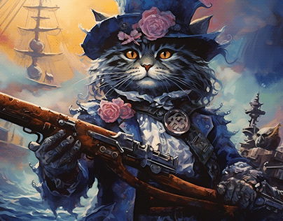 Pirate Cat - Midjourney + Prompt Engineering