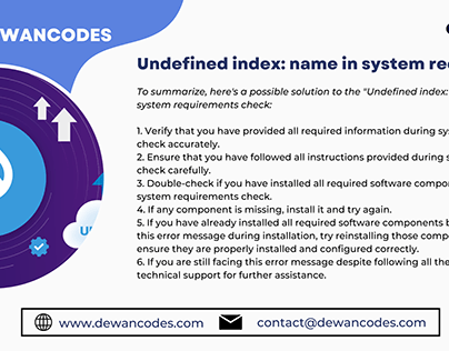 Undefined index: name in system requirements :
