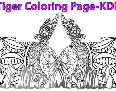 Tiger Coloring Page - KDP