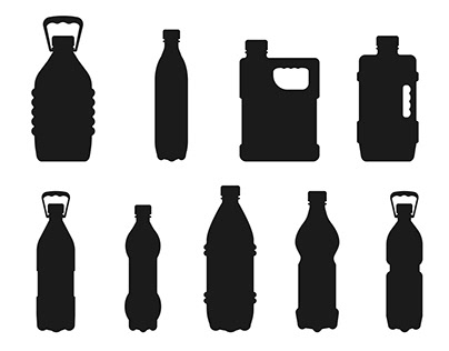 Water Plastic bottle isolated vector Silhouette 2