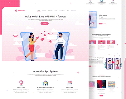 WeHitched Dating App Landing Page