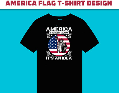 America flag t-shirt design