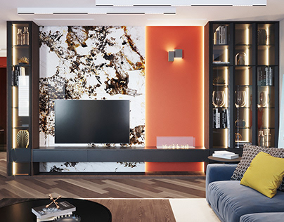 Stylish, modern and bright apartment interior