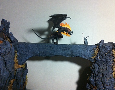 Balrog vs Gandalf Kazhad-Dum - Diorama