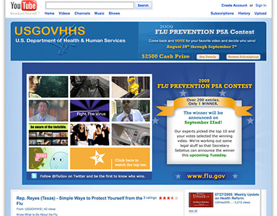 Flu.gov: Various User Interface Designs