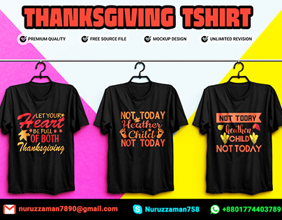 Thanksgiving Trendy T-Shirts Design Bundle