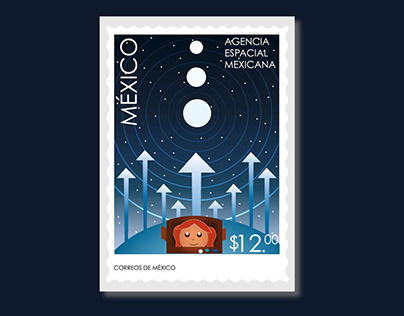 Mexican Space Agency - Conmemorative Stamps