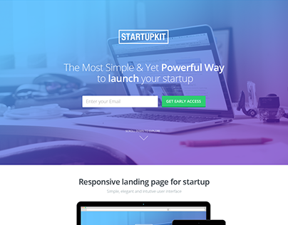 Startupkit Responsive Parallax Landing Template