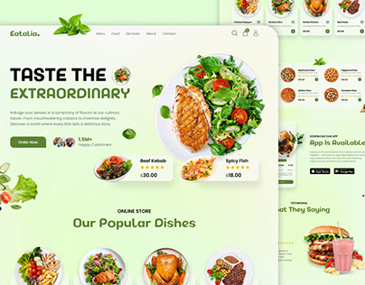 Food Website UI Design