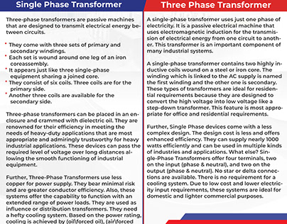 Single Phase Transformer Vs Three Phase Transformer