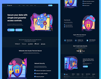 Cyber Security landing page design