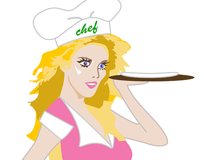 Waitress Illustration