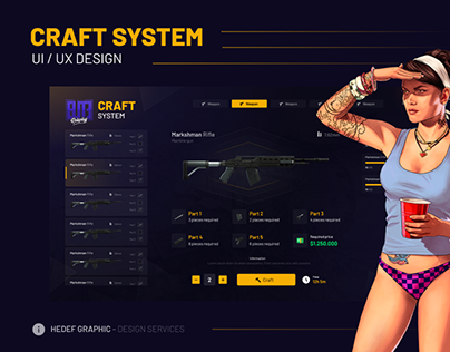 Craft System UI Design - GTA UI DESIGN