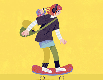 Skateboard Girl - Animation