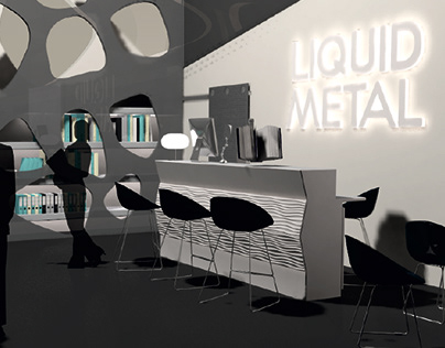 Sketch - project of the exhibition hall LIQUIDMETAL